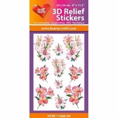 Hearty Crafts - 3D relief stickers - lily 11666-04