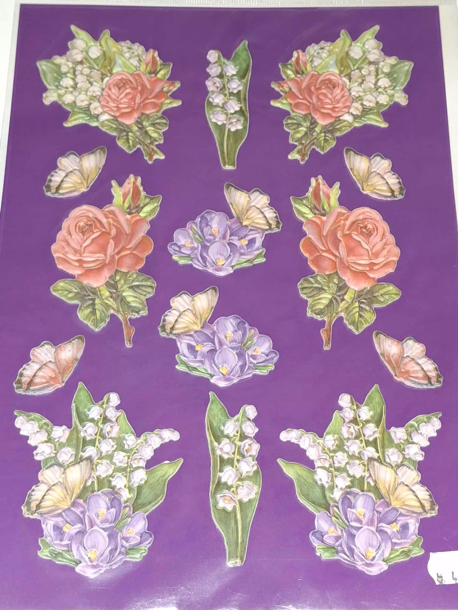 Hearty Crafts - 3D relief stickers -  rose 11668-02