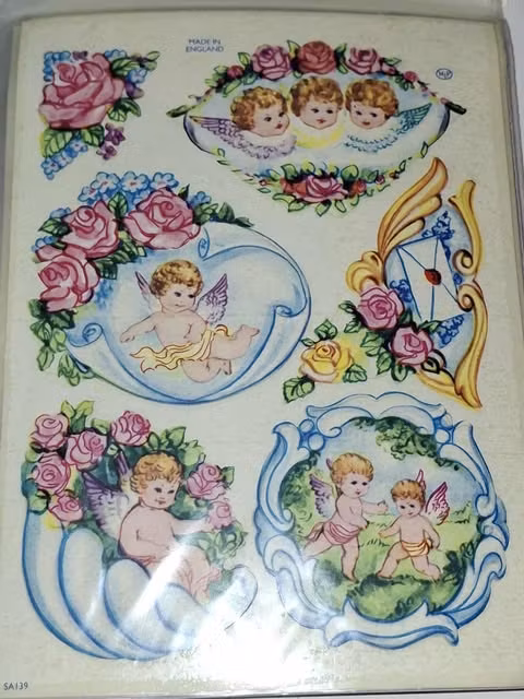 Stickers, retro 70-80tal - änglar