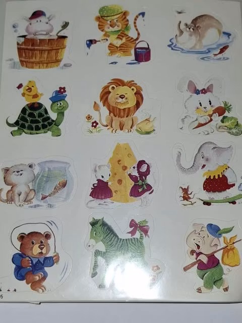 Stickers, retro 70-80tal - djur 105