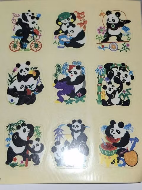 Stickers, retro 70-80tal - panda