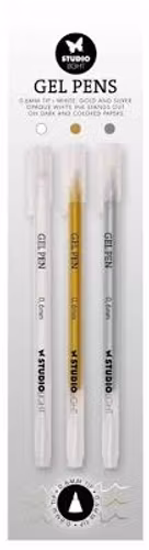 Gel Pens Studio Light - guld silver vit