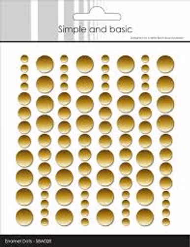 Simple and basic Enamel Dots - gold SBA028