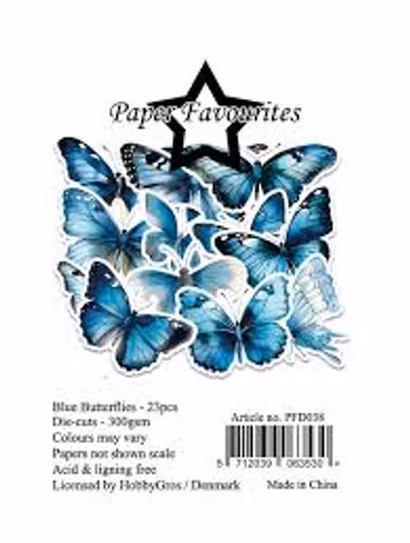 Paper Favourites Die-Cuts "blue butterflies" PFD038