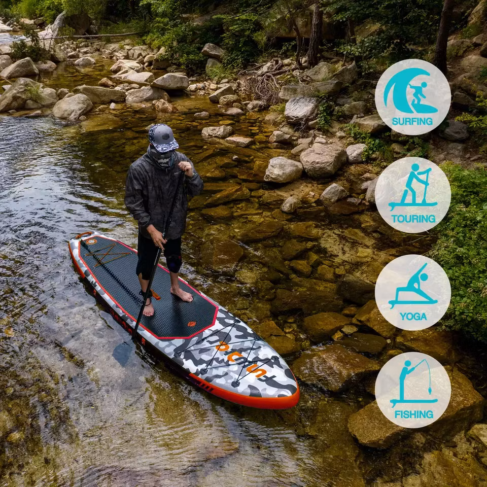 AQUIST SUP bräda-paddle board waterproof camouflage travel fitness leisure sport