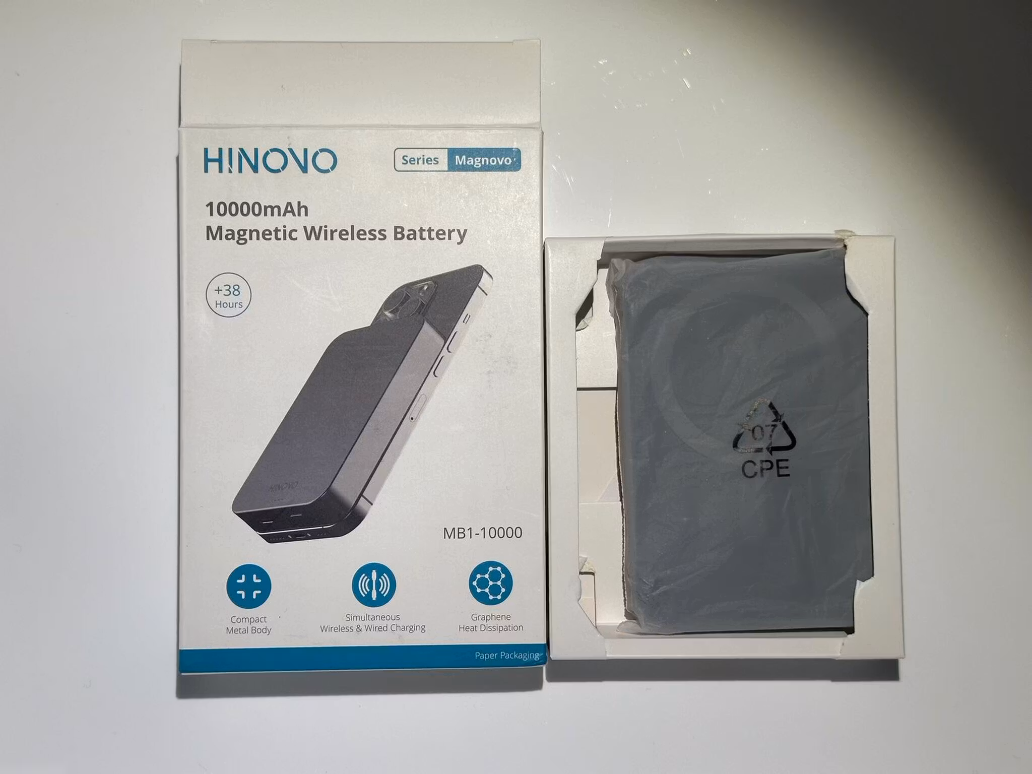 HINOVO MK-10K 10000 mAh magsafe powerbank för iphone (Fynd)