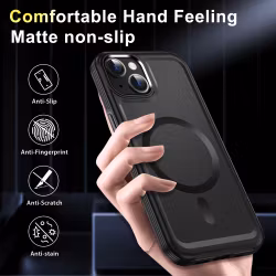 Kirin sheild Magnetiskt iPhone 15 Serie Fodral, Mag-safe skyddsfodral för iPhone 15 Serie, Dubblet skydd med en TPU-ram och en PC-bakpanel