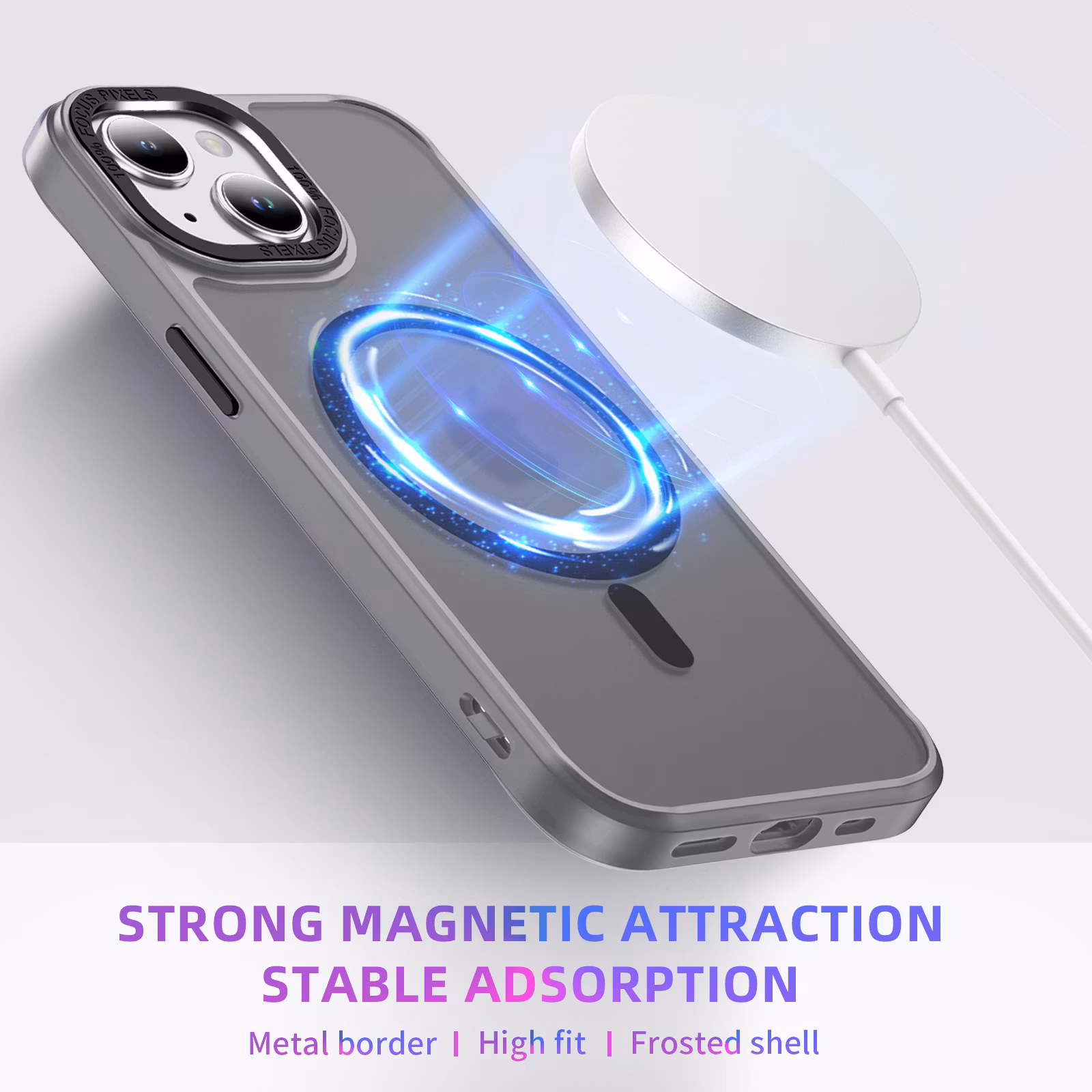 WJ Premium Transparent MagSafe-fodral för alla iPhone 15-modeller - elegant design med ultimat skydd