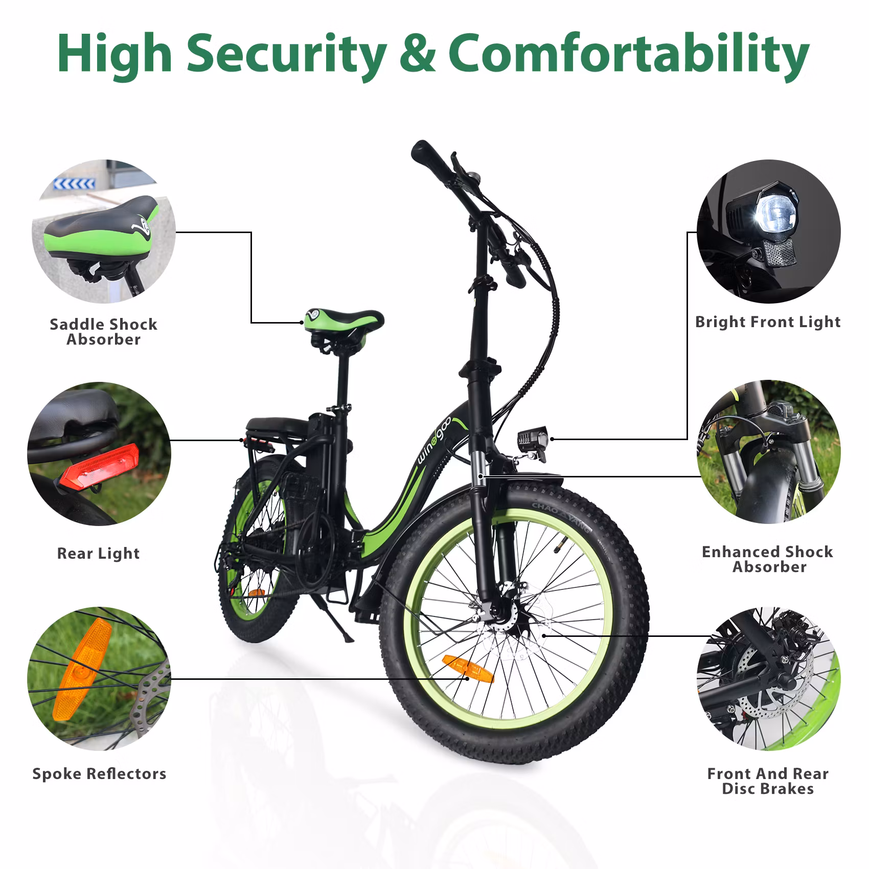 Windgoo E20 elektrisk (terräng) hopfällbar cykel