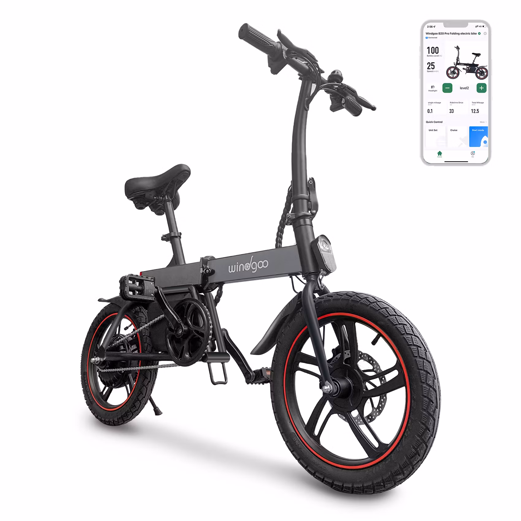 Windgoo B20 Pro Elektrisk 16-tums Hopfällbar Cykel  OM B20 PRO