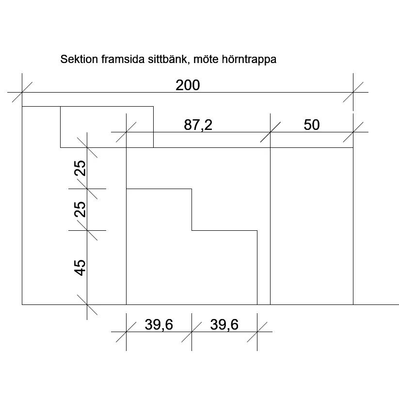 CF Hörntrappa med sittbänk