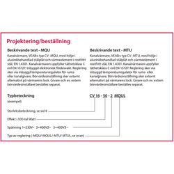 Kanalvärmare CV 12-12-1 MQU