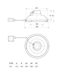 Systemair TFSR 315 Takfläkt Svart