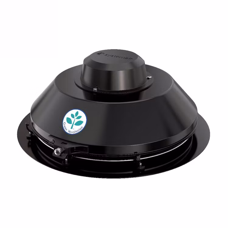 Kopia Systemair TFSR 160 Takfläkt Svart