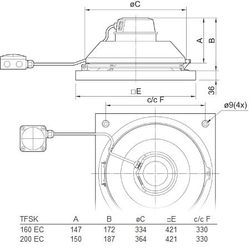 Systemair TFSK 160 EC Sileo Svart
