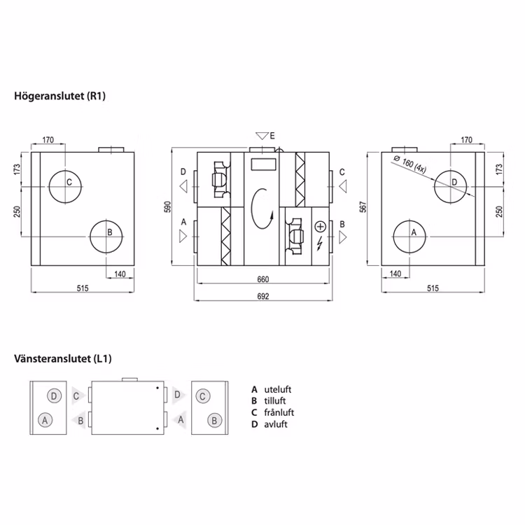 Komfovent Domekt R 400 H C6M - 200m²