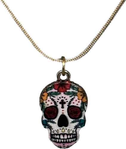 Sugar skull charm necklace 4
