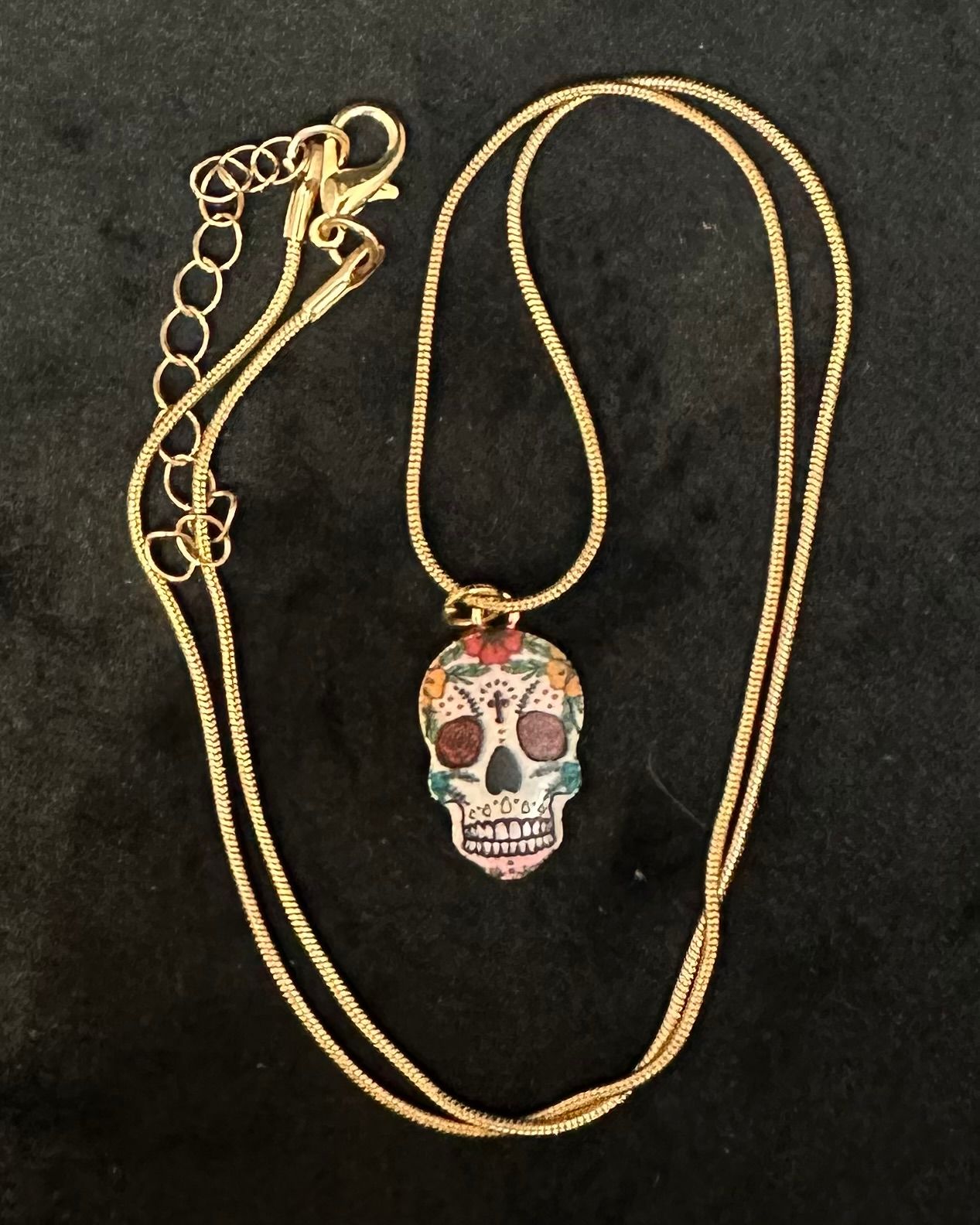 Sugar skull charm necklace 4