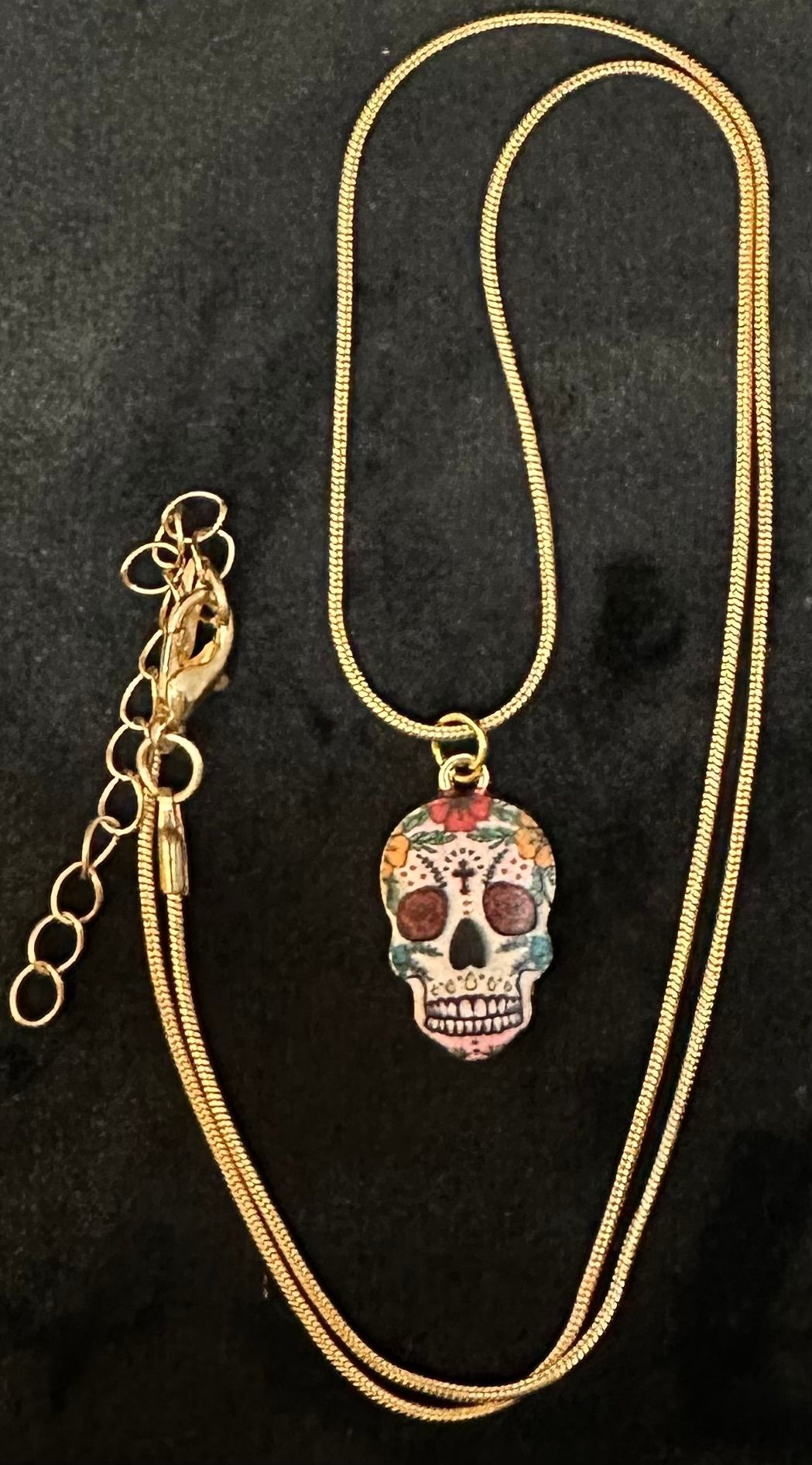 Sugar skull charm necklace 4