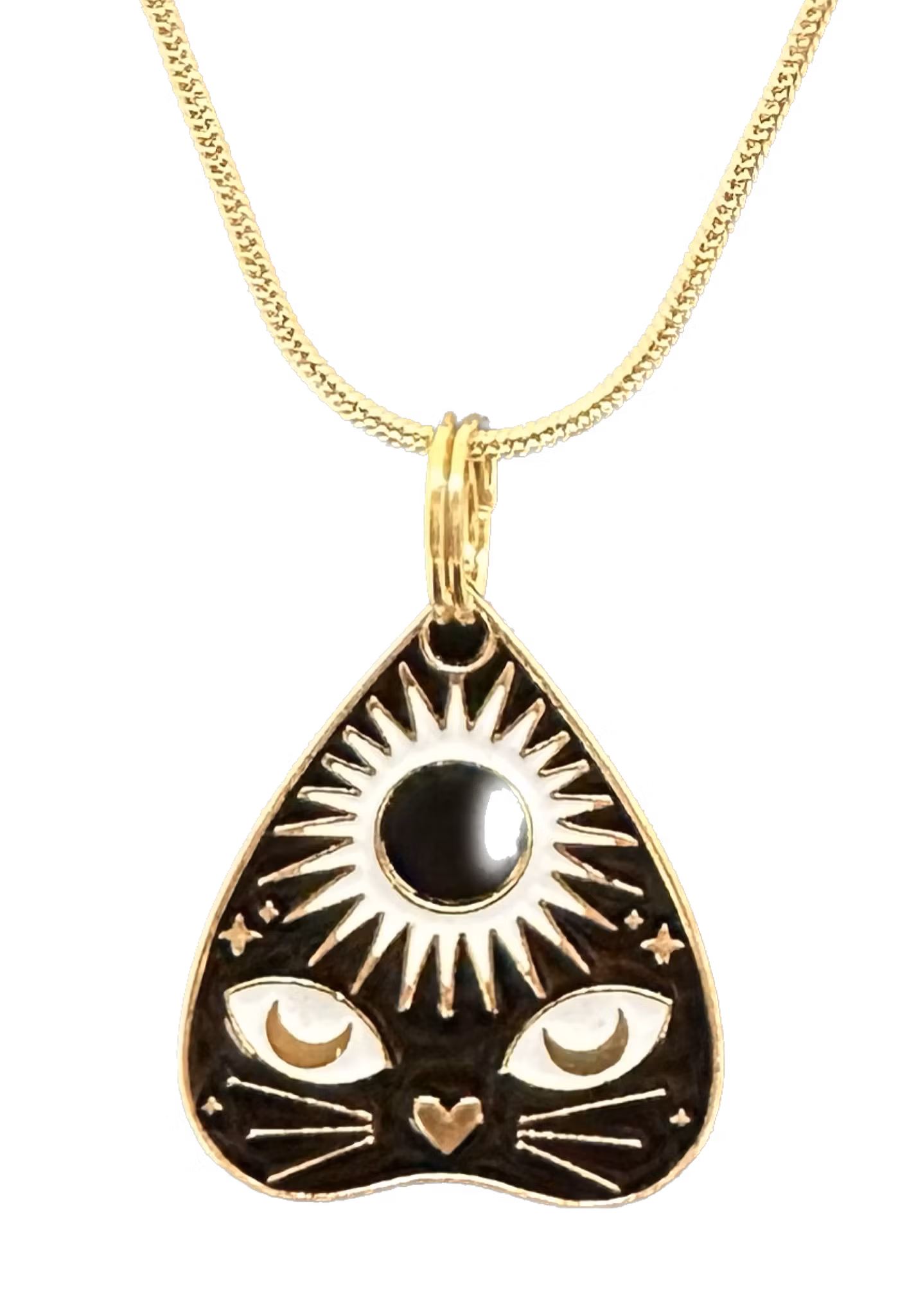 Ouija cat charm necklace