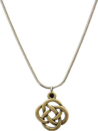 Knot charm necklace