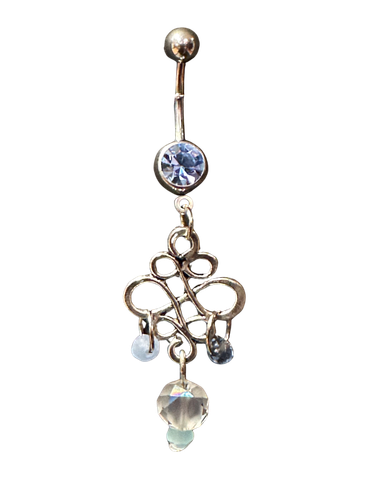 Navelsmykke Blue Ornament