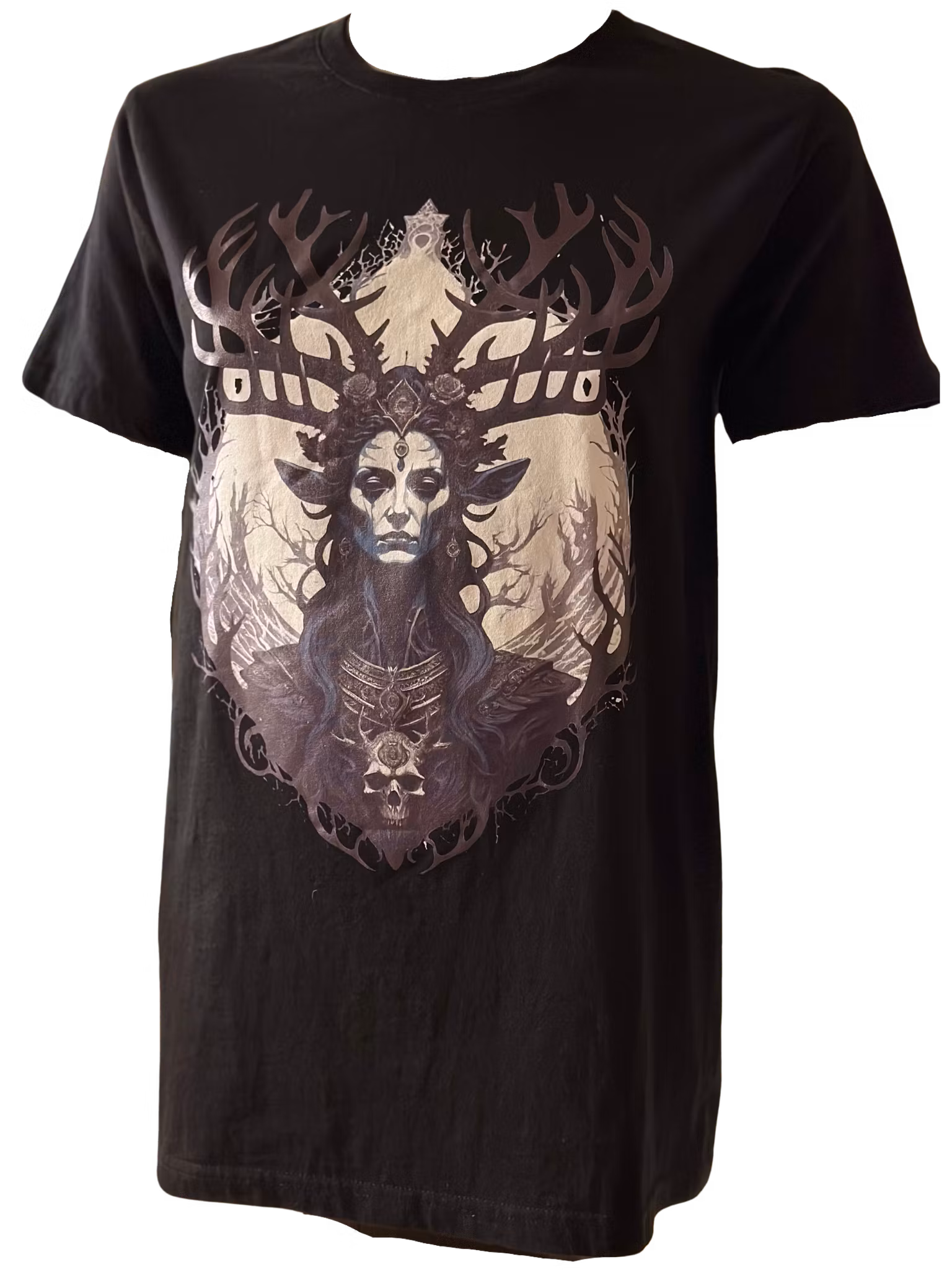 The Horned Queen b/w T-shirt