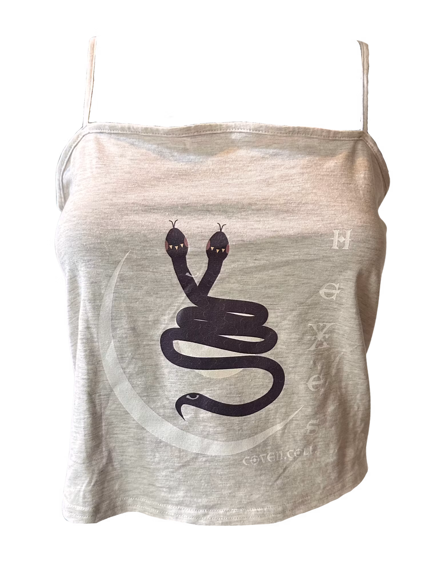 Magic snake cropped spaghetti top