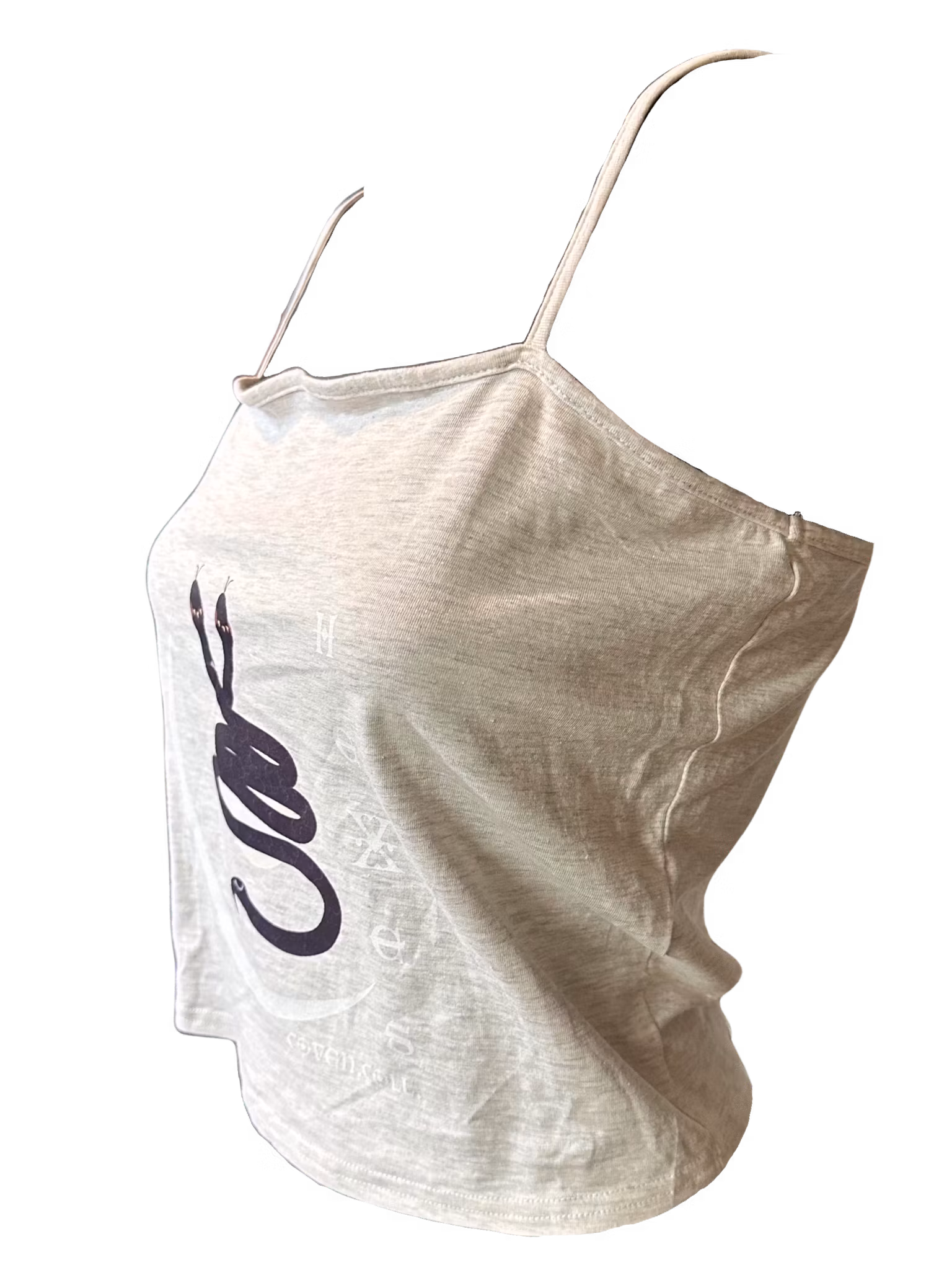 Magic snake cropped spaghetti top