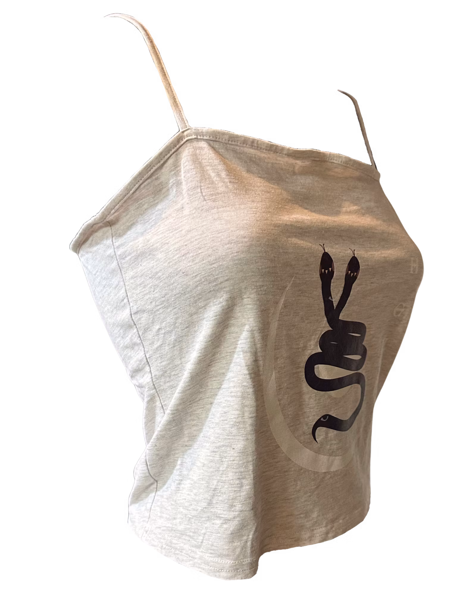 Magic snake cropped spaghetti top