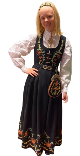 Løken damebunad svart