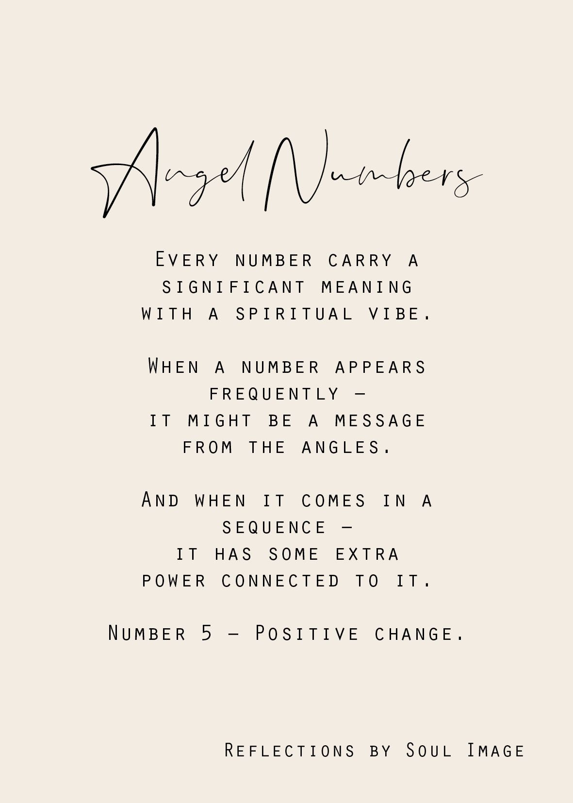 Angel Numbers - ”Reflections”
