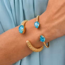 Mini Drop Bracelet Gold/ Laguna Delite
