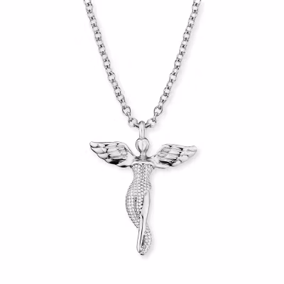 Halsband ängel liten silver