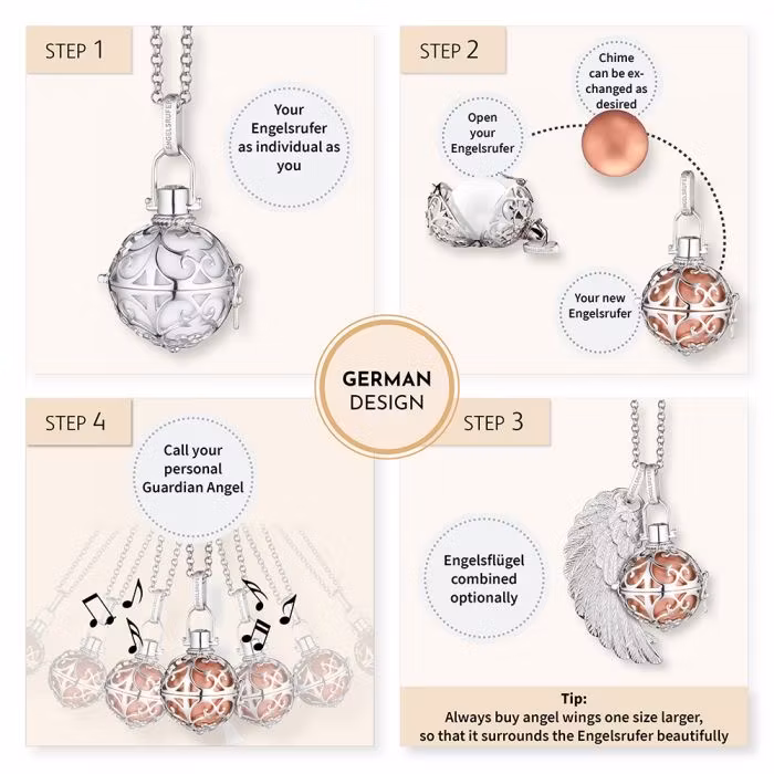 Halsband Änglakallare rosé XS