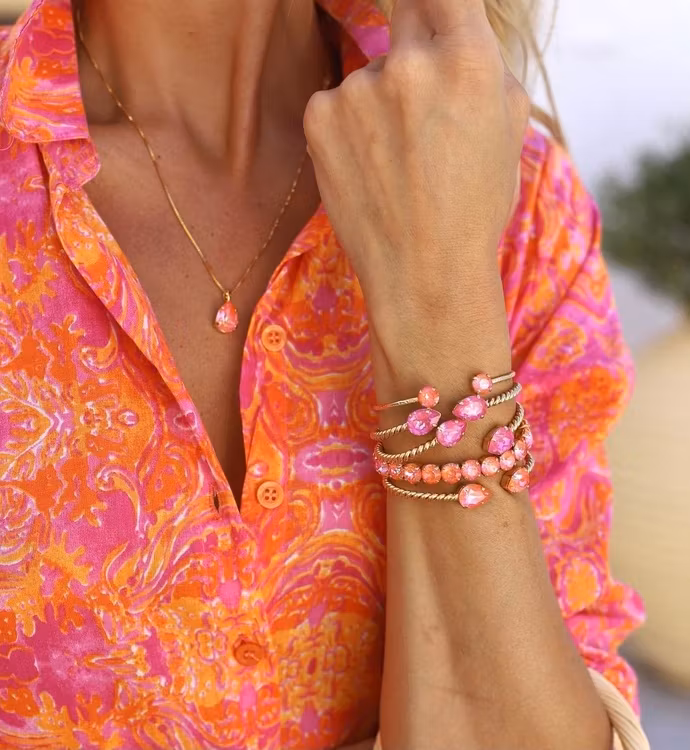 Mini Drop Bracelet/ Orange Glow Delite