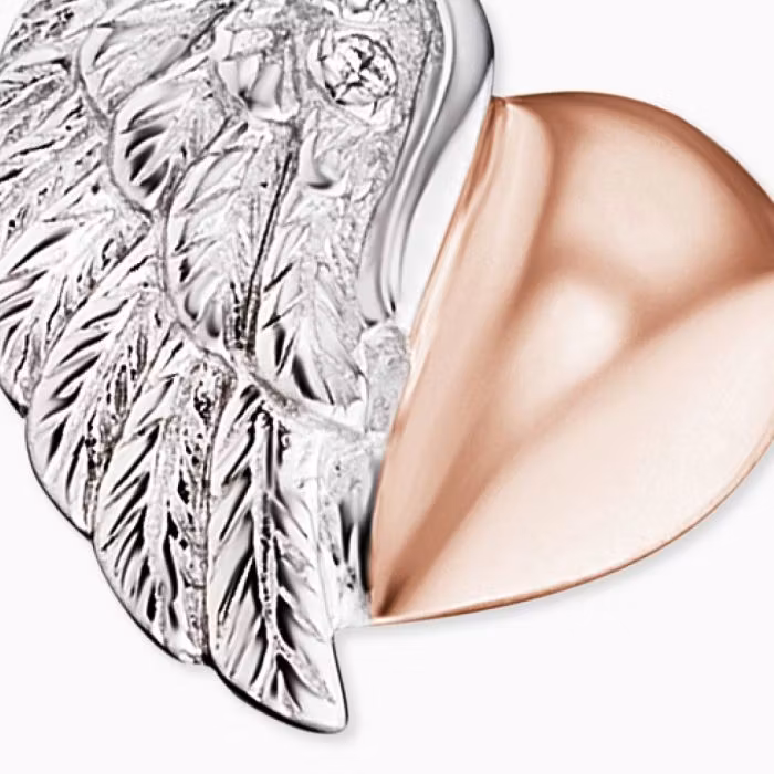 Halsband Heartwing Silver/Rosé
