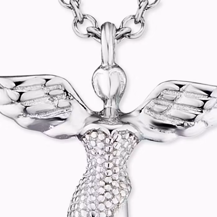 Halsband ängel liten silver