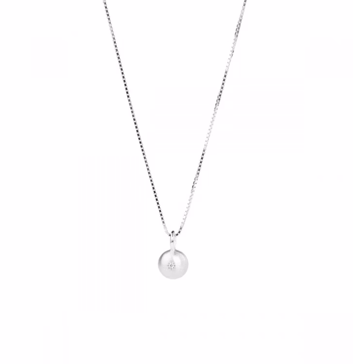 Sparkling Globe Necklace Silver