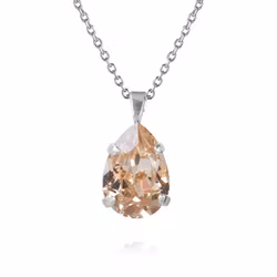 Mini Drop Necklace Silk/Rhodium