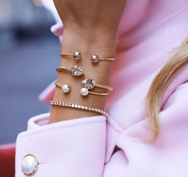 Mini Drop Bracelet Silk/Gold