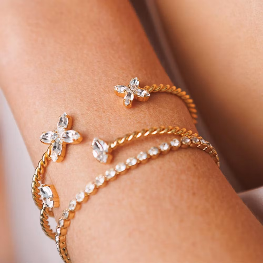 Crystal Star Bracelet Gold