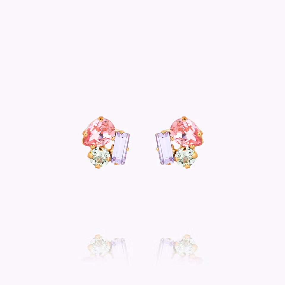 Isa Earrings Gold/ Pastel Combo
