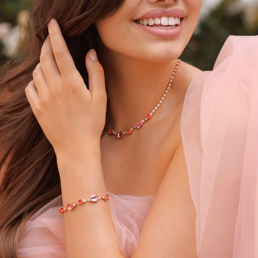 Corinna Bracelet Gold/ Coral Combo