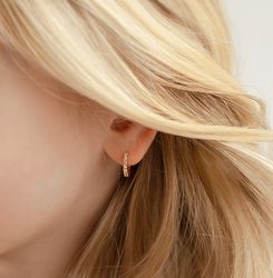 Belle Earrings Gold Cz