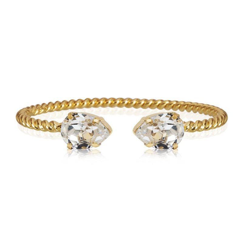 Mini Drop Bracelet Crystal/Gold