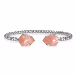 Mini Drop Bracelet Rhodium/ Flamingo Ignite