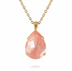 Classic Drop Necklace Gold/ Flamingo Ignite