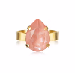 Mini Drop Ring Gold/ Flamingo Ignite
