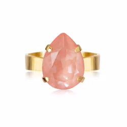 Mini Drop Ring Gold/ Flamingo Ignite